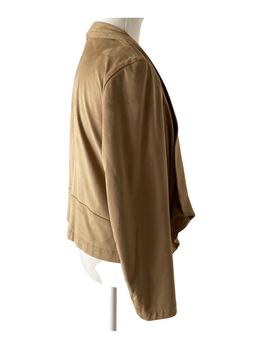 Calvin Klein Jeans Faux Suede Drape Front Jacket Large - Picture 5 of 10